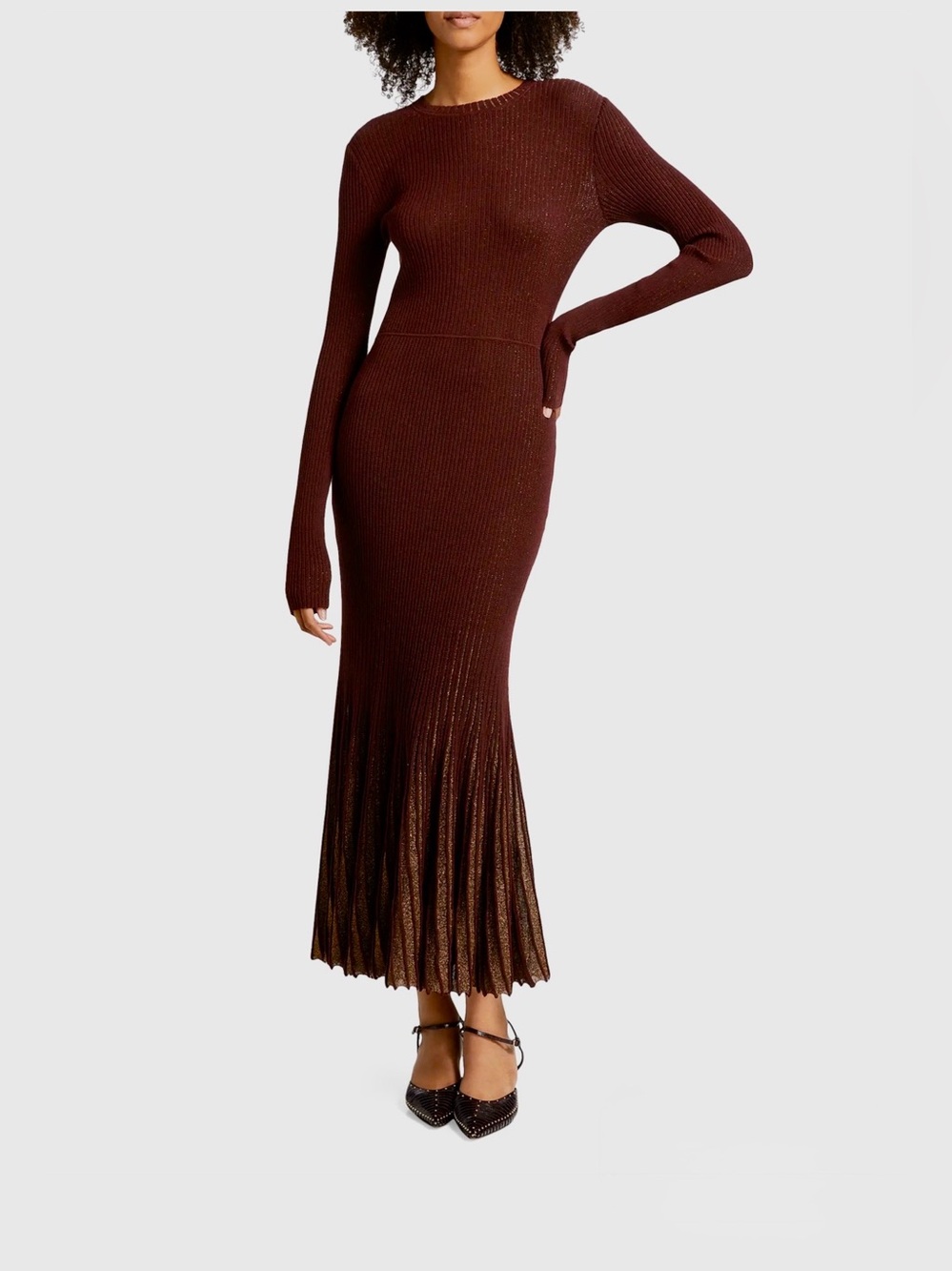 ULLA JOHNSON Mila Shimmer Ribbed Maxi Sweater Dress Size M
Amaranthus NWT